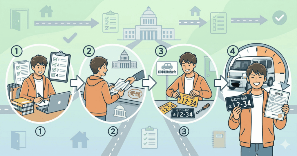 個人が黒ナンバーを取得するまでの4ステップ