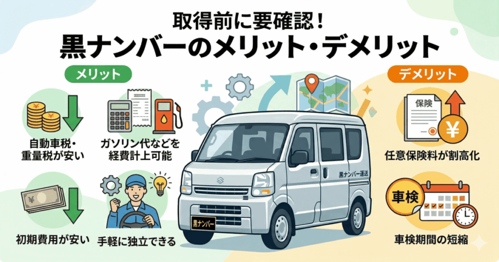 取得前に要確認！黒ナンバーのメリット・デメリット