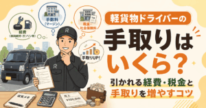 軽貨物ドライバーの手取りはいくら？引かれる経費・税金と手取りを増やすコツ