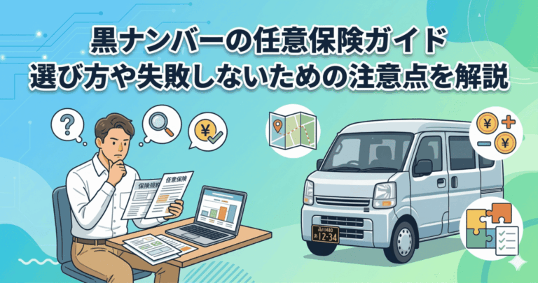 黒ナンバーの任意保険ガイド｜選び方や失敗しないための注意点を解説