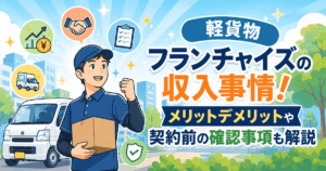軽貨物フランチャイズの収入事情！メリットデメリットや契約前の確認事項も解説