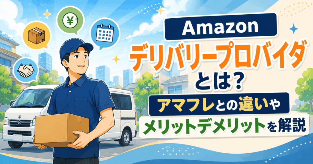 Amazonデリバリープロバイダとは？アマフレとの違いやメリットデメリットを解説