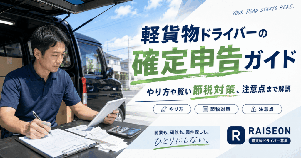 軽貨物ドライバーの確定申告ガイド｜やり方や賢い節税対策、注意点まで解説