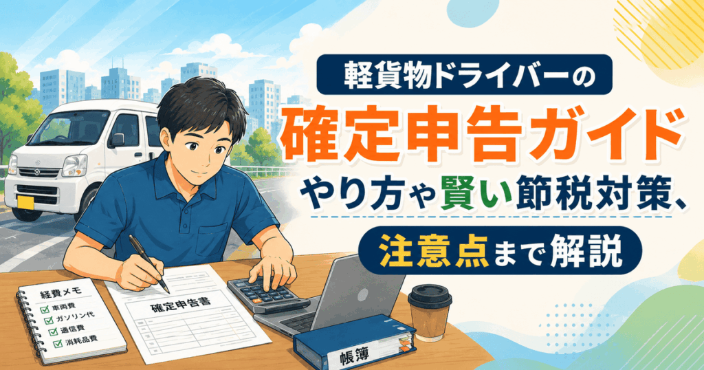 軽貨物ドライバーの確定申告ガイド｜やり方や賢い節税対策、注意点まで解説