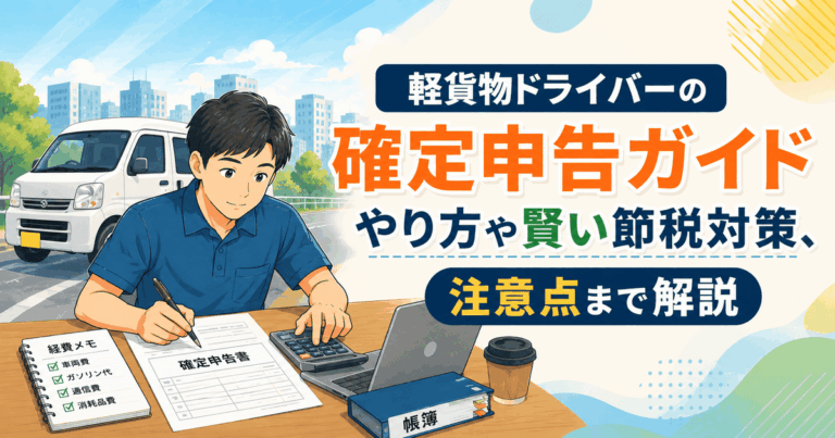 軽貨物ドライバーの確定申告ガイド｜やり方や賢い節税対策、注意点まで解説