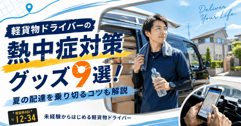 軽貨物ドライバーの熱中症対策グッズ9選！夏の配達を乗り切るコツも解説