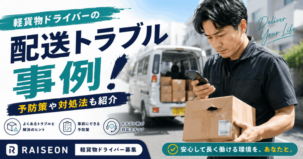 軽貨物ドライバーの配送トラブル事例！予防策や対処法も紹介